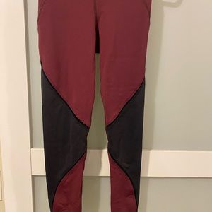 Michi maroon and black leggings